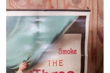 戦前　当時物　THREE CASTLES　たばこ　タバコ　煙草　ポスター(広告、TOBACCO、CIGARETTES)(R-075230)