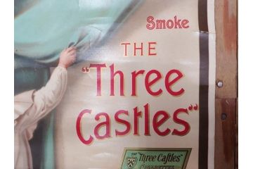 戦前　当時物　THREE CASTLES　たばこ　タバコ　煙草　ポスター(広告、TOBACCO、CIGARETTES)(R-075230)