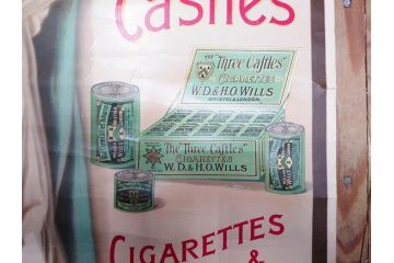 戦前　当時物　THREE CASTLES　たばこ　タバコ　煙草　ポスター(広告、TOBACCO、CIGARETTES)(R-075230)