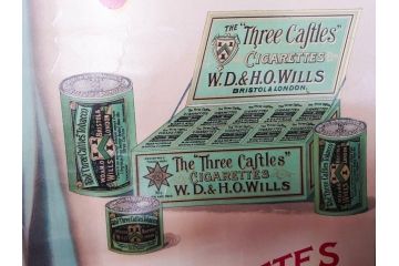 戦前　当時物　THREE CASTLES　たばこ　タバコ　煙草　ポスター(広告、TOBACCO、CIGARETTES)(R-075230)