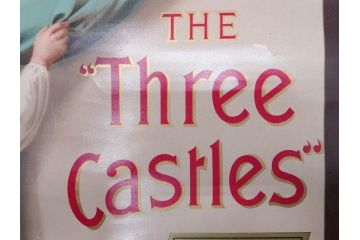 戦前　当時物　THREE CASTLES　たばこ　タバコ　煙草　ポスター(広告、TOBACCO、CIGARETTES)(R-075230)