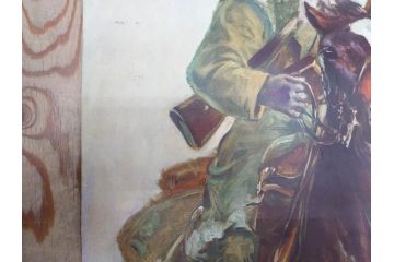 戦前　当時物　特大　ポスター　今村嘉吉　日露戦後二十七年　陸軍記念日　三月十日(3月10日、満蒙は明け行く)(R-075234)