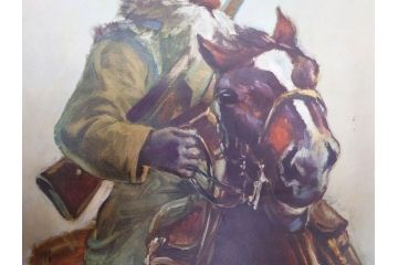 戦前　当時物　特大　ポスター　今村嘉吉　日露戦後二十七年　陸軍記念日　三月十日(3月10日、満蒙は明け行く)(R-075234)