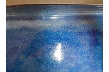 中国　清朝宜興窯　逸公作　紫泥　美しい色彩が上品な空間を演出する長方水盤(水鉢、水盆、盆栽、木箱付き)(R-075236)