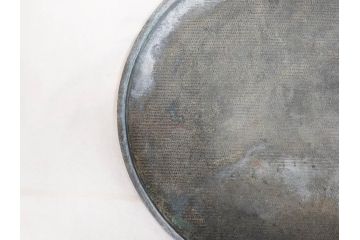 平安金龍堂作　楕円　どっしりとした佇まいが風格漂う銅水盤(盆栽、盆景、水石、花器、木箱付き)(R-075237)