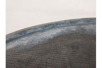 平安金龍堂作　楕円　どっしりとした佇まいが風格漂う銅水盤(盆栽、盆景、水石、花器、木箱付き)(R-075237)