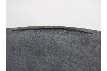 平安金龍堂作　楕円　どっしりとした佇まいが風格漂う銅水盤(盆栽、盆景、水石、花器、木箱付き)(R-075237)
