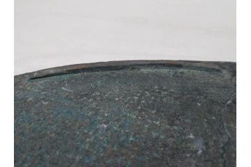 平安金龍堂作　楕円　どっしりとした佇まいが風格漂う銅水盤(盆栽、盆景、水石、花器、木箱付き)(R-075237)