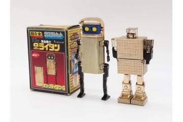 当時物　昭和レトロ　超合金　ポピー　クリスタルカット　黄金戦士 ゴールドライタン(GB-37)　スコープライタンG(GB-38)　2点セット(合金玩具、おもちゃ、フィギュア、タツノコプロ、1981、1号、2号)(R-075243)