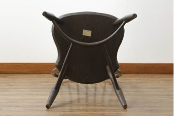 中古　飛騨産業　PROVINCIAL(プロヴィンシャル・プロビンシャル)　キツツキ　オーク材　背板のデザインがおしゃれなボウバックチェア(ウィンザーチェア、板座チェア、ダイニングチェア、椅子、イス、ウインザーチェア)(定価約15万円)(R-075265)