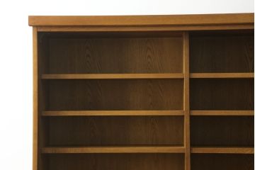中古　美品　民芸家具　ナラ材　和光　北樹　150N　上質な和の空間づくりにおすすめの水屋箪笥(食器棚、戸棚、収納棚、キャビネット)(R-075267)