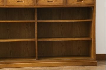 中古　美品　民芸家具　ナラ材　和光　北樹　150N　上質な和の空間づくりにおすすめの水屋箪笥(食器棚、戸棚、収納棚、キャビネット)(R-075267)