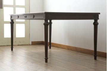 中古　カリモク家具(karimoku)　domani(ドマーニ)　PROCEED(プロシード)シリーズ　シックな色味とスタイリッシュなデザインが魅力的なダイニングテーブル(食卓、4人掛け、6人掛け)(R-075294)