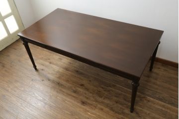 中古　カリモク家具(karimoku)　domani(ドマーニ)　PROCEED(プロシード)シリーズ　シックな色味とスタイリッシュなデザインが魅力的なダイニングテーブル(食卓、4人掛け、6人掛け)(R-075294)