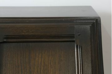 中古　美品　希少モデル　ERCOL(アーコール)　エルム材　クラシカルな佇まいで落ち着いた雰囲気を醸し出すライティングビューロー(ワークデスク、簿記机、収納棚、戸棚、在宅用、在宅ワーク用)(R-075298)