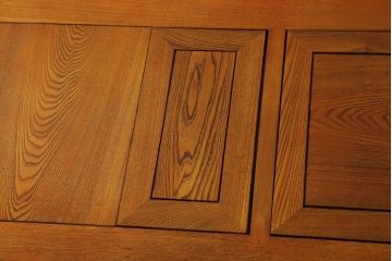中古　大振り　ニレ材　明るい木の色味と木目が美しい囲炉裏テーブル(木製火鉢、長火鉢、ローテーブル、座卓)(R-075339)