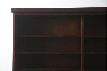 中古　民芸家具　和光　北樹　水屋150K　カバ材　落ち着いた木の色味がシックな雰囲気を醸し出す水屋箪笥(食器棚、戸棚、収納棚、キャビネット)(R-075340)