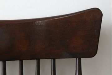 和製ビンテージ　希少な廃番品　松本民芸家具　木の味わいと職人の技が楽しめる304F型ロッキングチェア(板座チェア、アームチェア、イス、揺り椅子、ヴィンテージ)(R-075343)