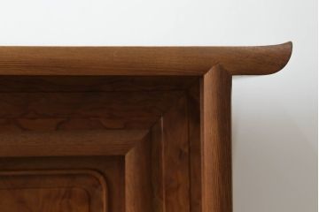 和製ビンテージ　温かみのある色合いと美しい木目が魅力の茶棚(違い棚、飾り棚、収納棚、戸棚、ヴィンテージ)(R-075345)