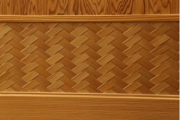 中古　美品!!　高級品　品のある佇まいが目を惹く屋久杉の茶箪笥(食器棚、収納棚、戸棚、キャビネット、引き出し、店舗什器)(定価約65万円)(R-075350)