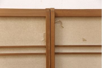 アンティーク建具　アジアンテイストの空間づくりにおすすめ!繊細な意匠の透かし彫り入り障子戸3枚セット(窓、欄間、明り取り、明かり取り)(R-075375)
