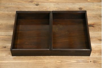 中古　鉄刀木(タガヤサン)　2wayでフレキシブルに使える!!和の空間づくりにおすすめの囲炉裏テーブル(木製火鉢、ダイニングテーブル、4人掛け、食卓、センターテーブル、ローテーブル)(R-075389)