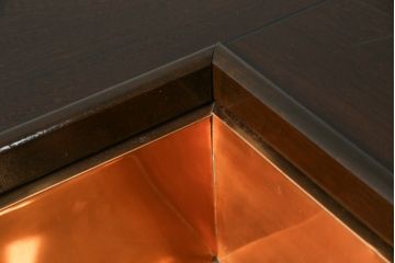 中古　鉄刀木(タガヤサン)　2wayでフレキシブルに使える!!和の空間づくりにおすすめの囲炉裏テーブル(木製火鉢、ダイニングテーブル、4人掛け、食卓、センターテーブル、ローテーブル)(R-075389)