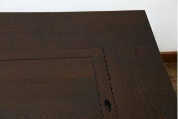 中古　鉄刀木(タガヤサン)　2wayでフレキシブルに使える!!和の空間づくりにおすすめの囲炉裏テーブル(木製火鉢、ダイニングテーブル、4人掛け、食卓、センターテーブル、ローテーブル)(R-075389)