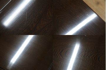 中古　鉄刀木(タガヤサン)　2wayでフレキシブルに使える!!和の空間づくりにおすすめの囲炉裏テーブル(木製火鉢、ダイニングテーブル、4人掛け、食卓、センターテーブル、ローテーブル)(R-075389)