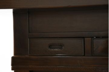 中古　鉄刀木(タガヤサン)　2wayでフレキシブルに使える!!和の空間づくりにおすすめの囲炉裏テーブル(木製火鉢、ダイニングテーブル、4人掛け、食卓、センターテーブル、ローテーブル)(R-075389)