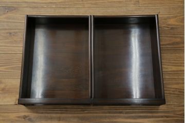 中古　鉄刀木(タガヤサン)　2wayでフレキシブルに使える!!和の空間づくりにおすすめの囲炉裏テーブル(木製火鉢、ダイニングテーブル、4人掛け、食卓、センターテーブル、ローテーブル)(R-075389)