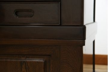 中古　鉄刀木(タガヤサン)　2wayでフレキシブルに使える!!和の空間づくりにおすすめの囲炉裏テーブル(木製火鉢、ダイニングテーブル、4人掛け、食卓、センターテーブル、ローテーブル)(R-075389)