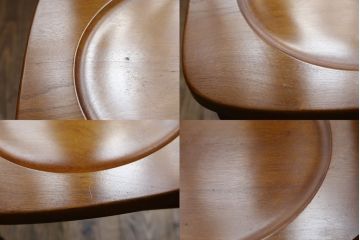 中古　美品　横浜ダニエル(daniel)　アメリカンシリーズ　シンプルなデザインが取り入れやすいダイニングチェア4脚セット(アームレスチェア、板座チェア、椅子、イス)(定価4脚で約40万円)(R-075393)