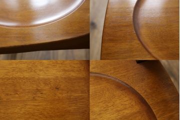 中古　美品　横浜ダニエル(daniel)　アメリカンシリーズ　シンプルなデザインが取り入れやすいダイニングチェア4脚セット(アームレスチェア、板座チェア、椅子、イス)(定価4脚で約40万円)(R-075393)