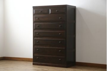 中古　美品　松本民芸家具　和洋どちらにも馴染む上品な佇まいのチェスト(洋服タンス、収納たんす、引き出し)(R-075395)