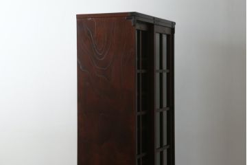 中古　美品　岩谷堂箪笥　和モダンスタイルのお部屋におすすめなブックケース(書棚、本箱、飾り棚、収納棚、戸棚、キャビネット)(R-075396)