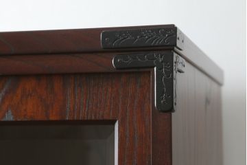 中古　美品　岩谷堂箪笥　和モダンスタイルのお部屋におすすめなブックケース(書棚、本箱、飾り棚、収納棚、戸棚、キャビネット)(R-075396)