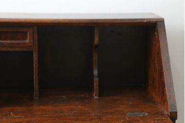 和製ビンテージ　高山式　松本民芸家具?　スタイリッシュなデザインが美しいライティングビューロー(机、ワークデスク、引き出し、サイドチェスト、作業台、在宅用、在宅ワーク用、ヴィンテージ)(R-075400)
