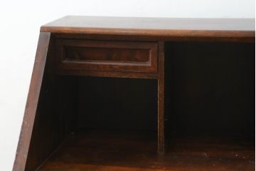 和製ビンテージ　高山式　松本民芸家具?　スタイリッシュなデザインが美しいライティングビューロー(机、ワークデスク、引き出し、サイドチェスト、作業台、在宅用、在宅ワーク用、ヴィンテージ)(R-075400)