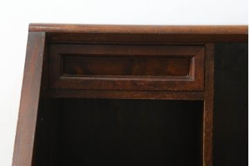 和製ビンテージ　高山式　松本民芸家具?　スタイリッシュなデザインが美しいライティングビューロー(机、ワークデスク、引き出し、サイドチェスト、作業台、在宅用、在宅ワーク用、ヴィンテージ)(R-075400)
