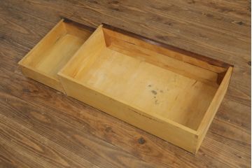 和製ビンテージ　高山式　松本民芸家具?　スタイリッシュなデザインが美しいライティングビューロー(机、ワークデスク、引き出し、サイドチェスト、作業台、在宅用、在宅ワーク用、ヴィンテージ)(R-075400)