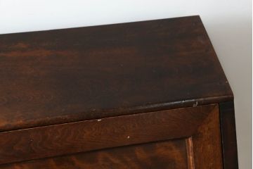 和製ビンテージ　高山式　松本民芸家具?　スタイリッシュなデザインが美しいライティングビューロー(机、ワークデスク、引き出し、サイドチェスト、作業台、在宅用、在宅ワーク用、ヴィンテージ)(R-075400)