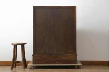 和製ビンテージ　高山式　松本民芸家具?　スタイリッシュなデザインが美しいライティングビューロー(机、ワークデスク、引き出し、サイドチェスト、作業台、在宅用、在宅ワーク用、ヴィンテージ)(R-075400)