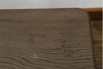 和製ビンテージ　美品!!　高級杉材　勘六作　木の風合いが楽しめる凝ったデザインの座卓(ローテーブル、センターテーブル、文机、座机、ヴィンテージ)(R-075402)