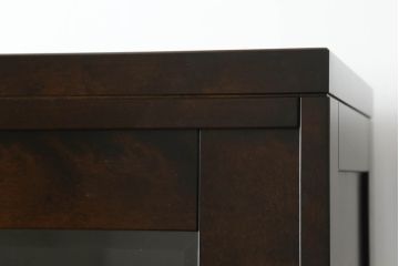 中古　美品　星野民芸(星野民藝)　落ち着いたシックな色合いが魅力の高山式食器棚(水屋箪笥、和風キャビネット、飾り棚、収納棚、戸棚)(R-075403)