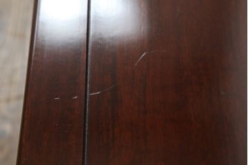 中古　美品　花梨(カリン)材　落ち着いた色味と上品な佇まいが魅力的な片袖机(ローテーブル、座机、文机、作業台、ワークデスク、唐木、在宅用、在宅ワーク用)(R-075405)