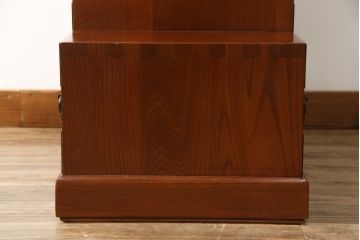 中古　美品!!　楡(ニレ)材　両面使いできる重厚な階段箪笥(和箪笥、和タンス、収納箪笥)(R-075409)