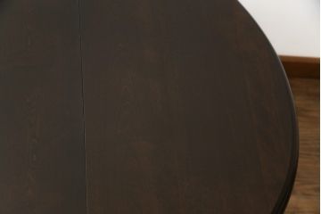 中古　松本民芸家具　M型バタフライ卓(楕円)　凝った脚のデザインが目を惹くバタフライテーブル(ドロップリーフテーブル、エクステンションテーブル、食卓、ダイニングテーブル、2人掛け、4人掛け、2P、4P)(定価約28万円)(R-075411)