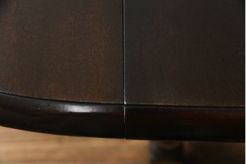 中古　松本民芸家具　M型バタフライ卓(楕円)　凝った脚のデザインが目を惹くバタフライテーブル(ドロップリーフテーブル、エクステンションテーブル、食卓、ダイニングテーブル、2人掛け、4人掛け、2P、4P)(定価約28万円)(R-075411)