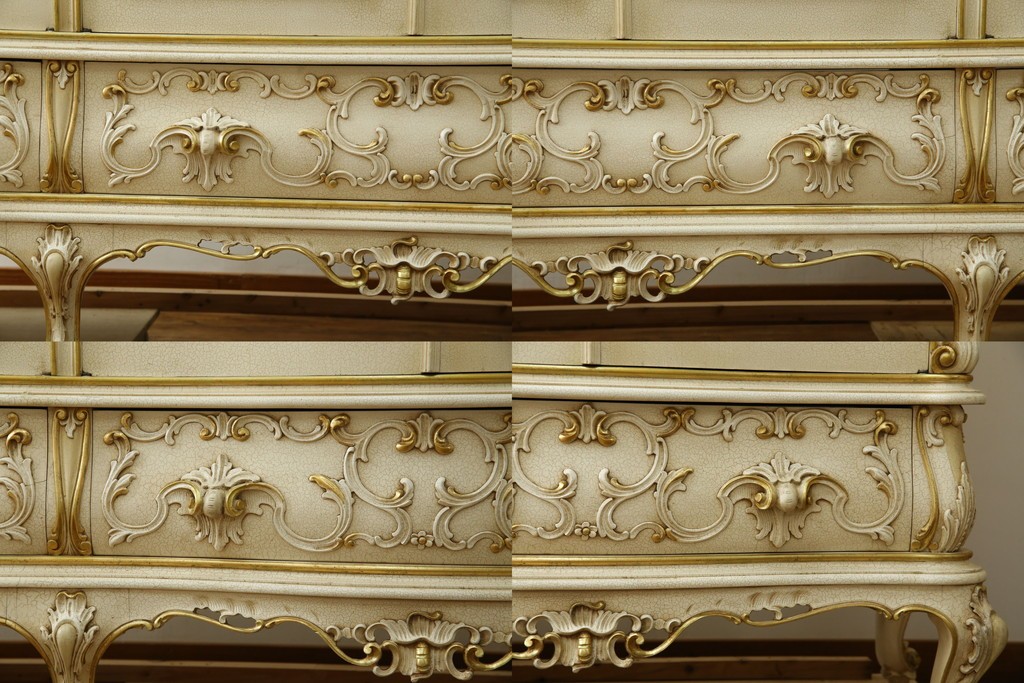 中古　SILIK(シリック)　ロココ調　エレガントな空間づくりにおすすめ!特大ワードローブ　定価約220万円　(R-075414)